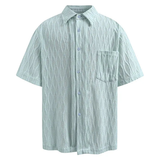 Short Sleeve Shirt Men's New Loose Polo Top with Unique Design eprolo