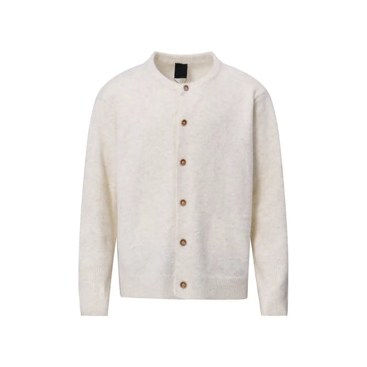 Round neck knitted cardigan loose top eprolo