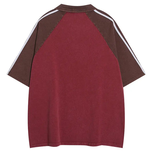 Short Sleeve Polo Shirt Street College Style Couple eprolo