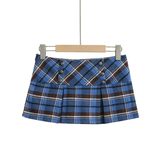 Plaid Pure and Sexy Mini Skirt