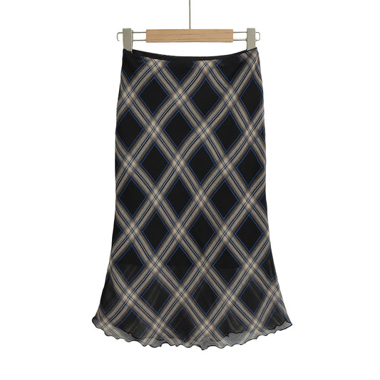 Lace Fringe Low Waist Mermaid Skirt