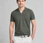 Polo in maglia in cotone e lino-0