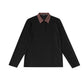 Retro minimalist base shirt polo shirt with a collared sweatshirt