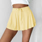 High-Waist Belted Casual Lining Skirt Pants A-Line Sweet and Spicy Loose Women's Short Skirt