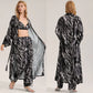 Women's summer long robe and pants three piece set eprolo
