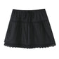 Ruffle Hem High Waist Slim Elastic Waist Skirt