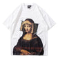 Mona Lisa Virgin Mary Hip Hop T-Shirt Streetwear Summer Men Tshirt Short Sleeve Cotton Tops Tees