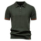 Business Casual Knitted Polo Shirt with Flip Collar Short Sleeve Men's T-Shirt eprolo