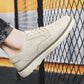 Men's Round Toe Leather Casual Shoes with Front Laces Work Boots Breathable Flat Heel Single Shoes Men's Shoes eprolo