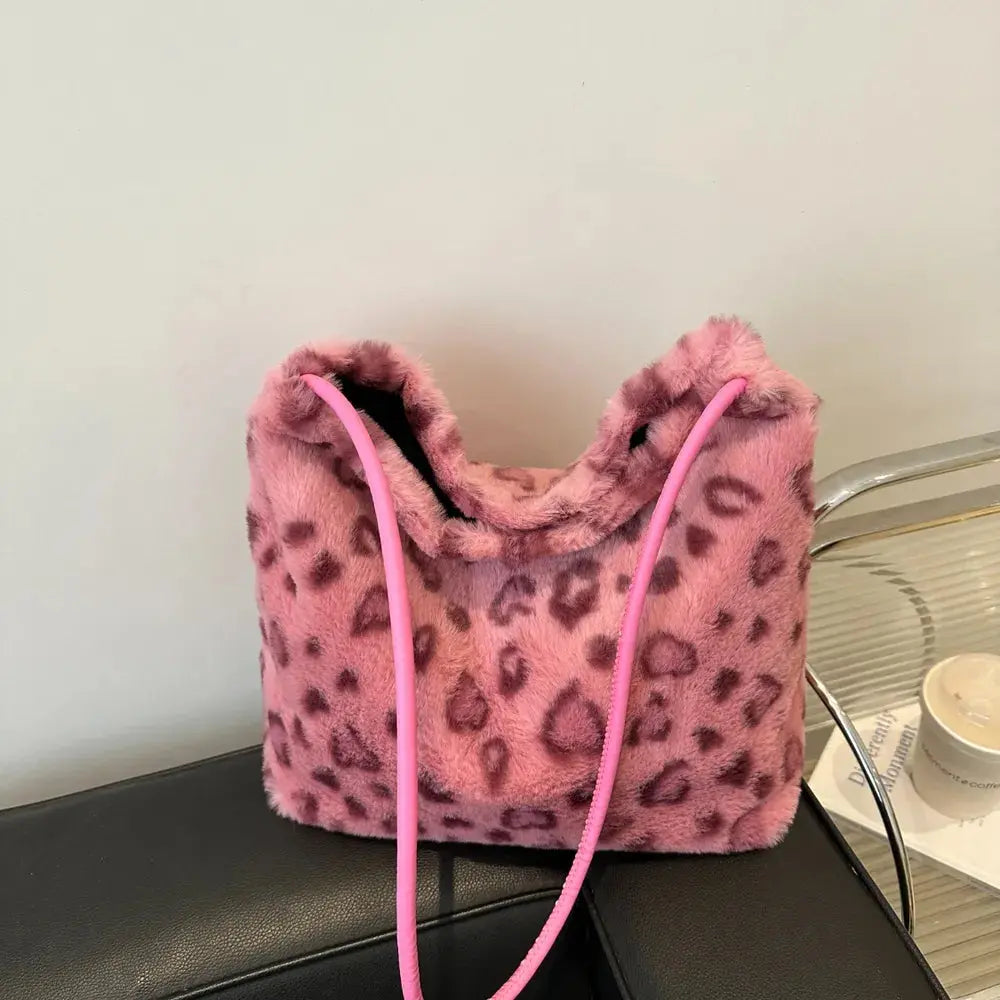 Leopard Furry Shoulder Bag eprolo