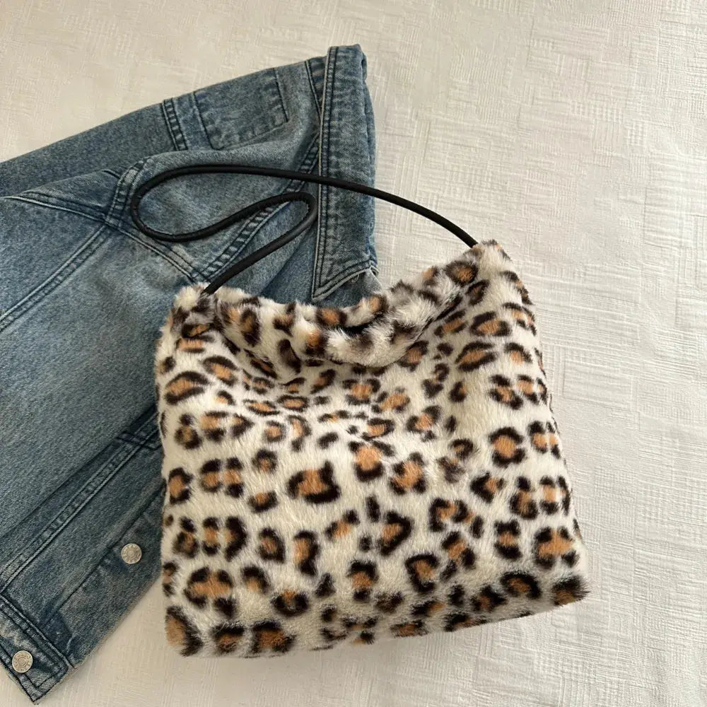 Leopard Furry Shoulder Bag eprolo