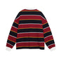 Striped sports campus style polo shirt with a collared sweatshirt eprolo