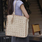 Square tassel single shoulder grass woven bag small fresh hollow handmade grass woven bag women's beach bag eprolo