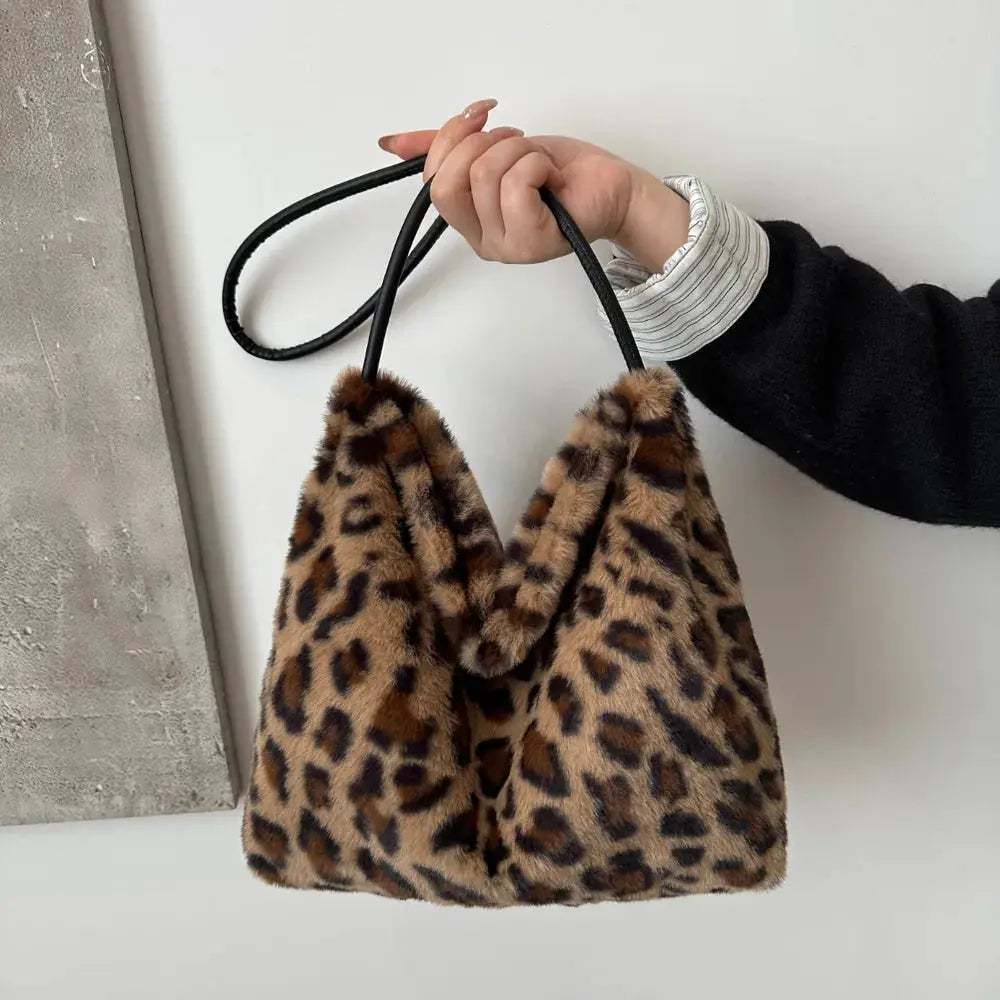 Leopard Furry Shoulder Bag eprolo