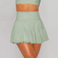 Elegant Mesh High-Waist Skirt with Inner Lining and Pleated Design