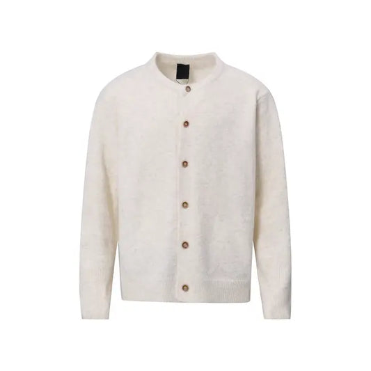 Round neck knitted cardigan loose top eprolo