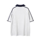 Polo collar sports shirt with stitching and short sleeved T-shirt