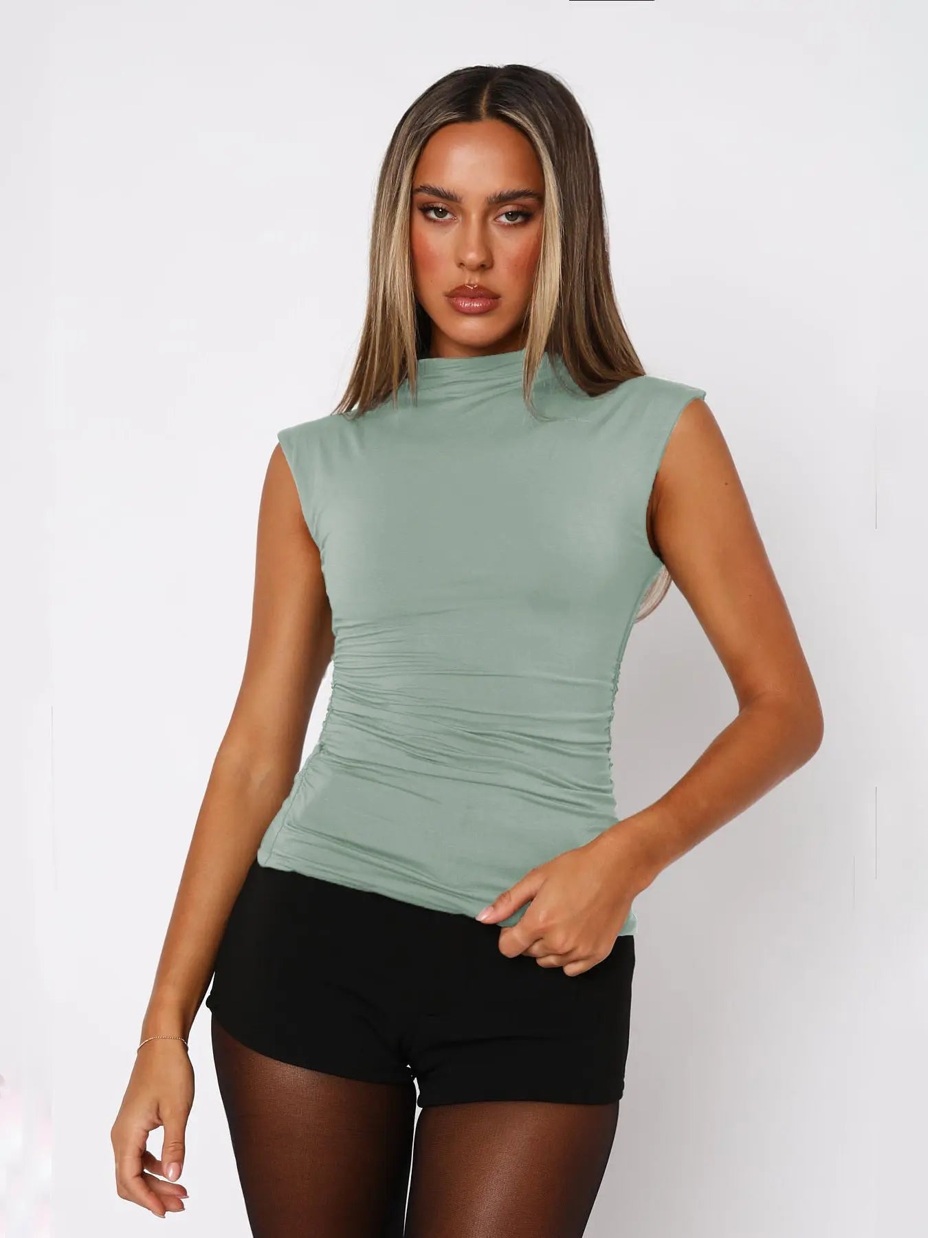 Ruffled Sleeveless Crop  Sexy Chic Fitted Innerwear for Women eprolo