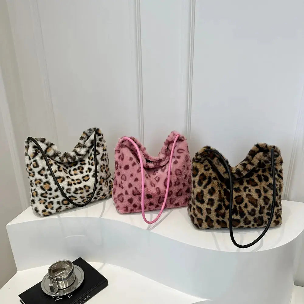 Leopard Furry Shoulder Bag eprolo