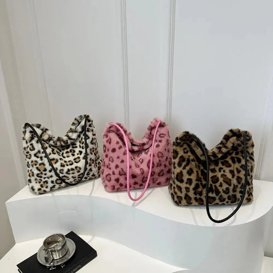 Leopard Furry Shoulder Bag eprolo