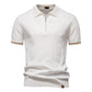 Business Casual Knitted Polo Shirt with Flip Collar Short Sleeve Men's T-Shirt eprolo