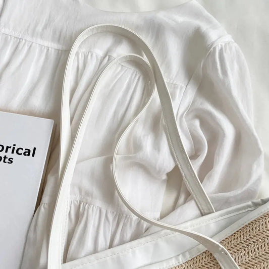 Straw Weave Leather Strap Tote Bag eprolo