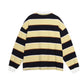 Striped sports campus style polo shirt with a collared sweatshirt eprolo