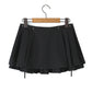 Tie Belt Double Layer Pleated Skirt