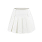 Double Buckle A-Line High Waist Sweet and Spicy Pleated Skirt Short Skirt
