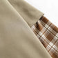 Modish  Street Style Plaid Splicing Fake Two-Piece Loose Hoodie