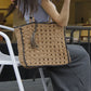 Square tassel single shoulder grass woven bag small fresh hollow handmade grass woven bag women's beach bag eprolo