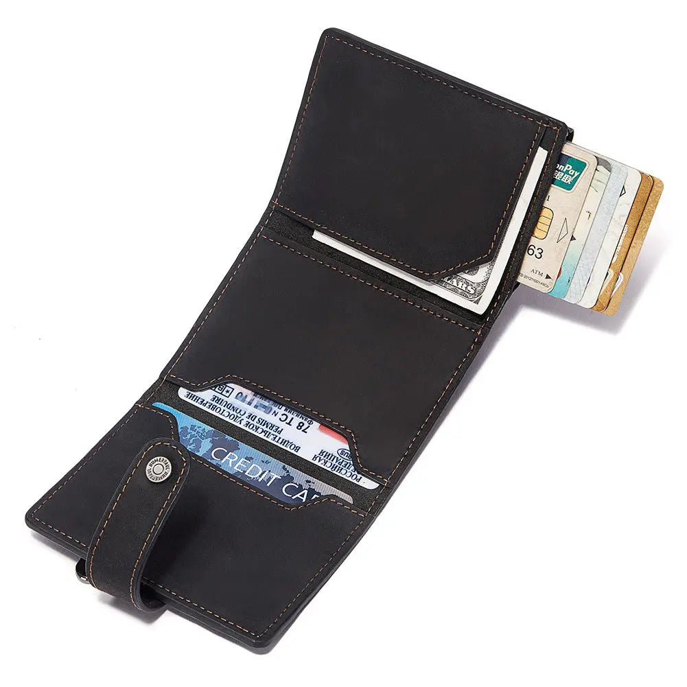 Coin Purse Metal Card Case Leather Card Sleeve ID Sleeve Leather Credit Card Holder eprolo