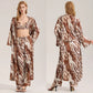 Women's summer long robe and pants three piece set eprolo