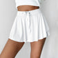 High-Waist Belted Casual Lining Skirt Pants A-Line Sweet and Spicy Loose Women's Short Skirt