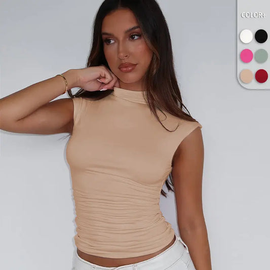 Ruffled Sleeveless Crop  Sexy Chic Fitted Innerwear for Women eprolo