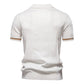Business Casual Knitted Polo Shirt with Flip Collar Short Sleeve Men's T-Shirt eprolo