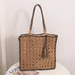 Square tassel single shoulder grass woven bag small fresh hollow handmade grass woven bag women's beach bag eprolo