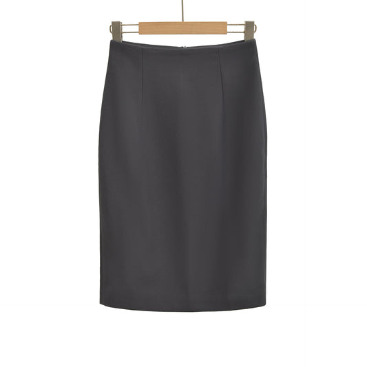 Sexy High-Waisted Back Slit Pencil Skirt in Solid Color Suit Style