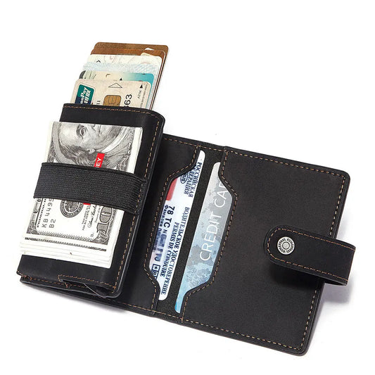 Coin Purse Metal Card Case Leather Card Sleeve ID Sleeve Leather Credit Card Holder eprolo