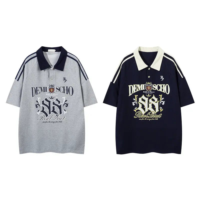 Summer Collar Polo Shirt Short Sleeve Couple Oversize Half Sleeve eprolo