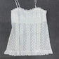 Solid color small camisole folding waist lace top spicy eprolo