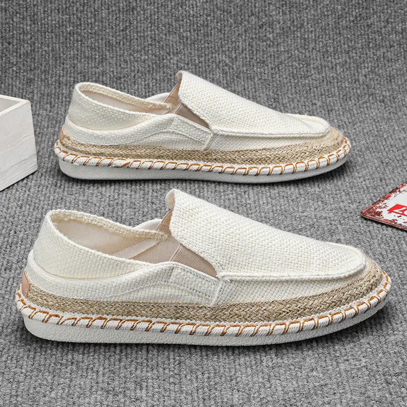 Fisherman Shoes Men's Breathable Cloth Shoes Hanfu Shoes Men's Casual Slip-On Loafers Driving Old Beijing Cloth Shoes eprolo