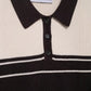POLO collar short sleeved color blocked knit T-shirt top eprolo