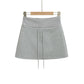 Drawstring High Waist A-Line Skirt Women's Skirt