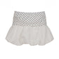 Polka Dot Splicing Slimming Mini Skirt