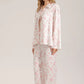 Three-Piece Pajama Set with Heart Print - Strap Top, Long Sleeve, and Long Pants for Women eprolo