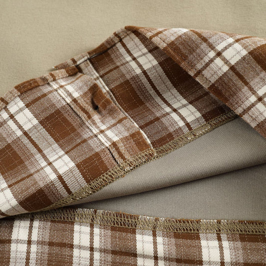 Modish  Street Style Plaid Splicing Fake Two-Piece Loose Hoodie