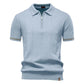 Business Casual Knitted Polo Shirt with Flip Collar Short Sleeve Men's T-Shirt eprolo