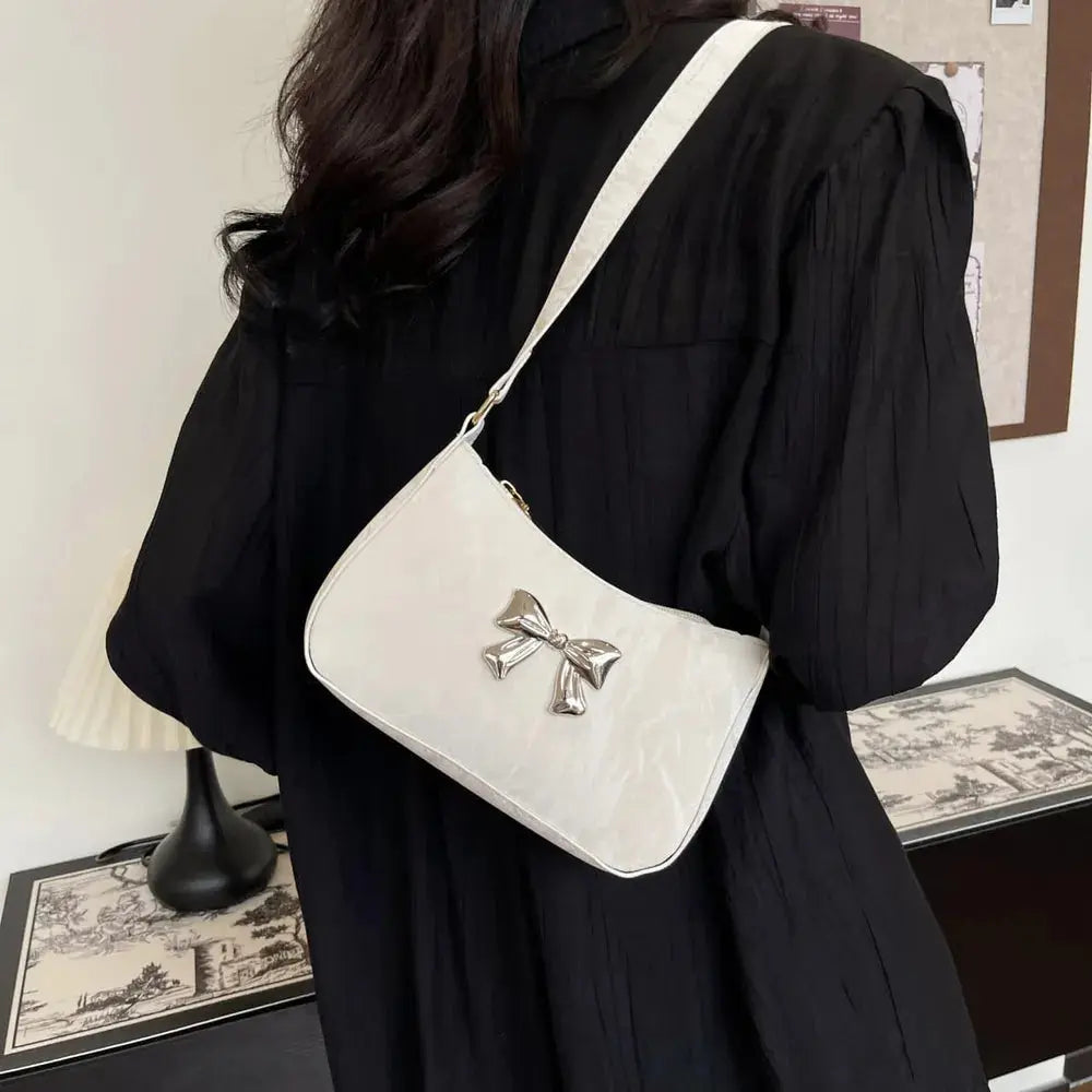 Bow PU Leather Shoulder Bag eprolo