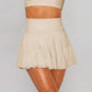 Elegant Mesh High-Waist Skirt with Inner Lining and Pleated Design